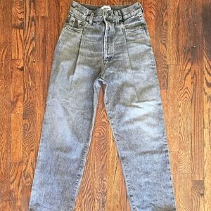 Agolde Folded Waist Grey Jeans Size 25